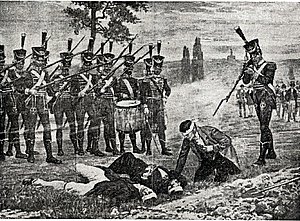 Hessische Patrioten werden auf dem Forst hingerichtet