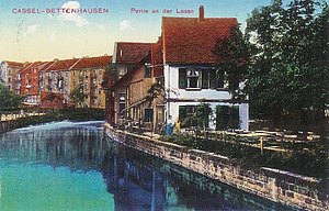 Biergarten neben der Losse alte Ansichtskarte