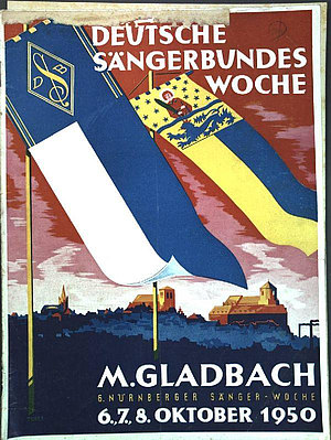 Plakat zur Deutschen Sängerbundeswoche 1950