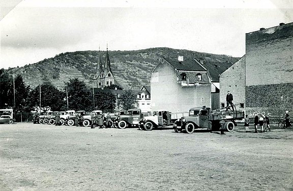 Parade der eingezogenen LKWs in Boppard 