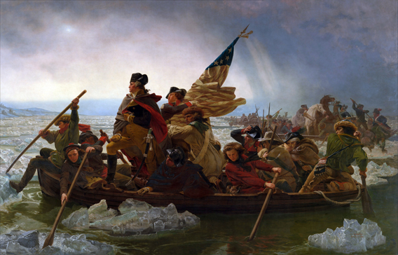Georg Washington überquert den Delaware, 1776 