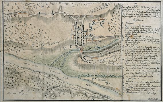 Plan der Schlacht bei Trenton, 1776 