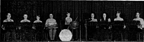 Jugendgruppe des Orchesters beim ersten Autritt 