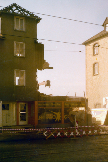 Abriss des Hauses Leipziger Straße 136 in 1977. 