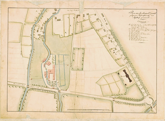 Lageplan des Agathof aus dem 19. Jahrhundert 