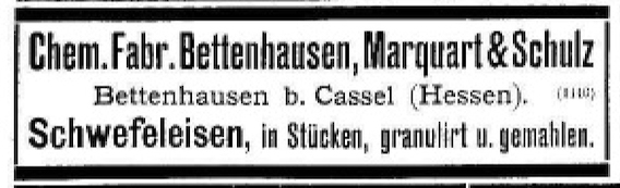 Anzeige Chemiker-Zeitung 1887 