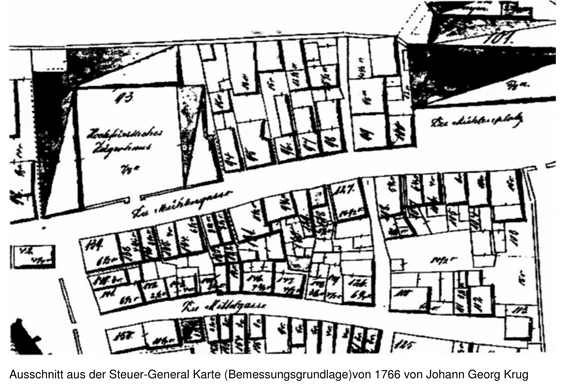 Ausschnitt aus Steuer Generalkarte, 1766 