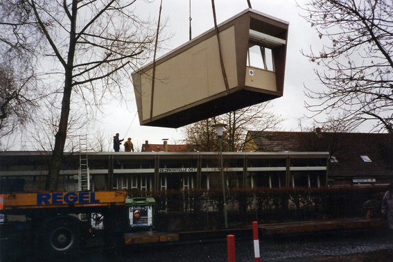 Abbau der Container der Bezirkstelle Agathofstraße 48 