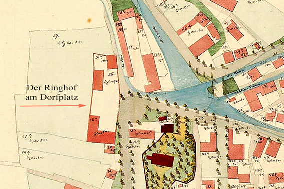 Der Ringhof in einem Plan von 1840 