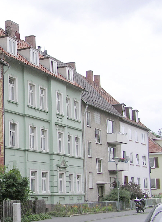 Blick auf die Häuser Dormannweg 17 und 19 