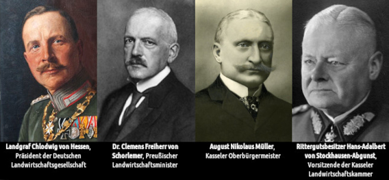 4  der Ehrengäste der Eröffnungsfeier DLG Ausstellung 1911,