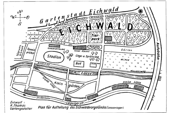 Lageplan aus der Chronik von 1956 