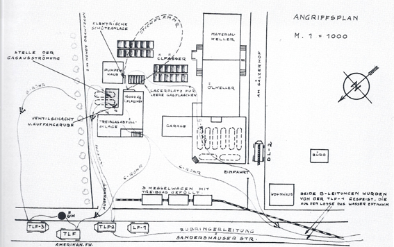 Einsatzlplan der Feuerwehr 1952 