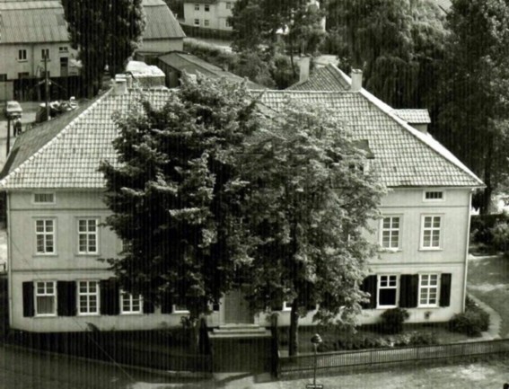 Elbeltshof, 1971, vom Kirchturm der Marienkirche aufgenommen. 