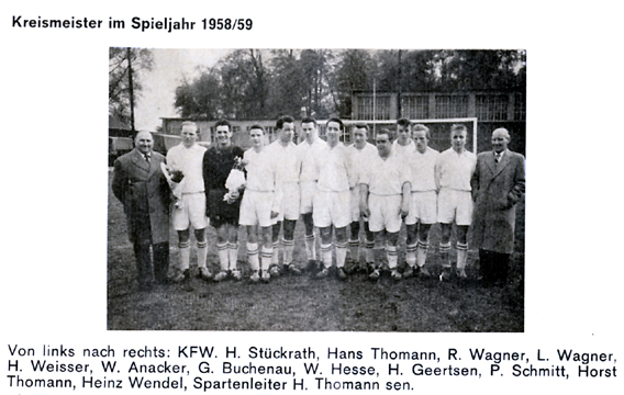 FC Victoria, Meister 1958/59 