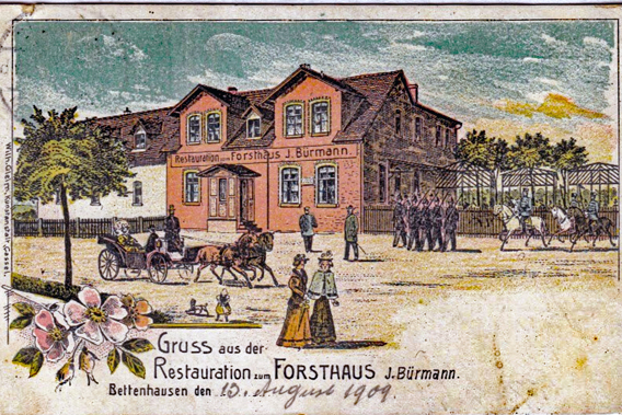 AK der Gaststätte Zum Forsthaus in der Ochshäuser Straße