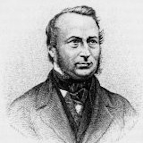 Portait Friedrich Wilhelm Güll, ein deutscher Dichter des Biedermeier
