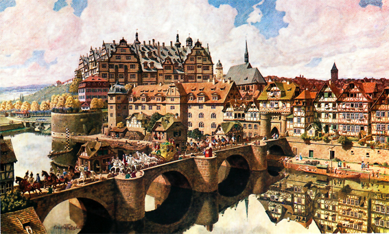  Fuldabrücke (Steinbau) gebaut 1509-1512 als Erbauer gilt Meister Klaus der Steinmetz Bild von Ernst Metz 