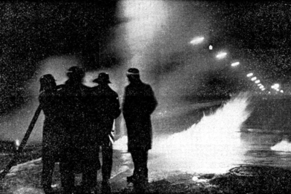 Gasbrand Hafenbrücke 16.1.1966 