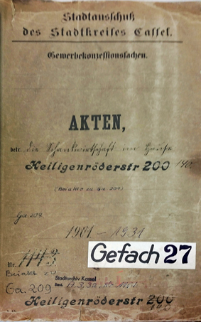 Gaststätte zum Osterholz Konzessionsakte 1901 