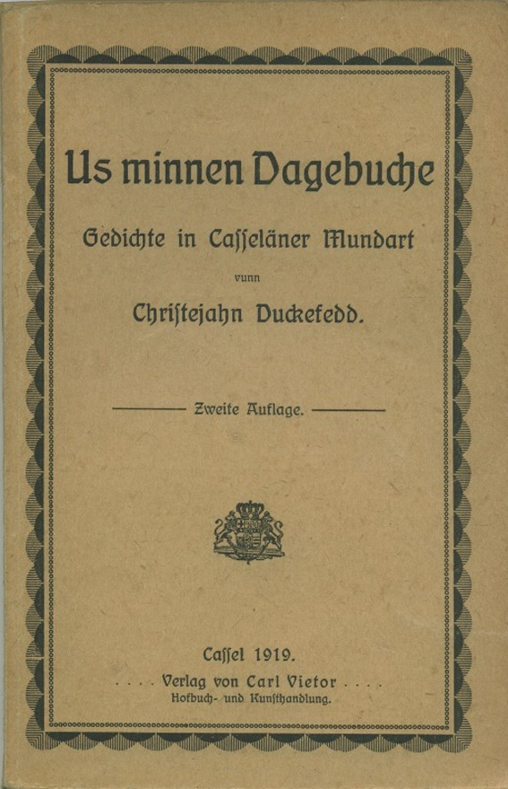 Bucheinband Gedichte in Casseläner Mundart 