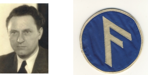 P. Heinrich bekam das Foto von G. Fieseler persönlich, recht Fieseler Logo als Ärmelaufnäher 