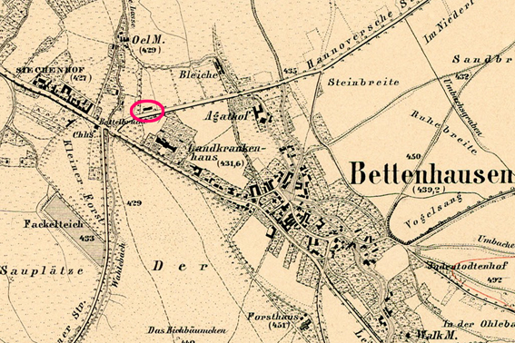 Ausschnitt aus der Hessenkarte von 1859 