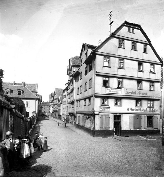 Holzmarkt Blick auf untere Mühlengasse 1898 