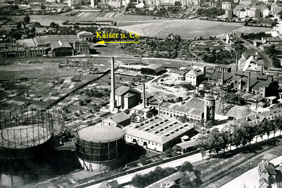 Kaiser & Co. auf einem Luftbild aus 1929 