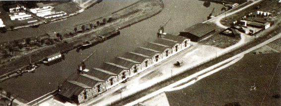 Luftbild vom Hafen 1936 
