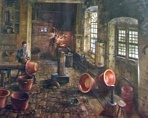 Kupferkesselherstellung im Messinghof 