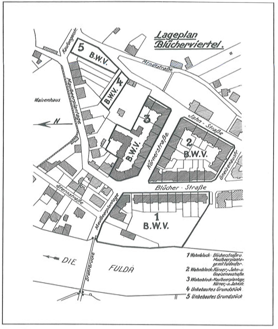 Lageplan Blücherviertel ca. 1890 