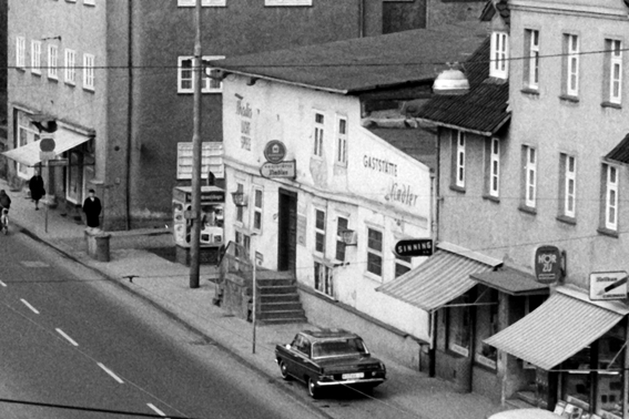 Thalia Kino und Gasthaus Nadler in der Leipziger Straße, ~1960 