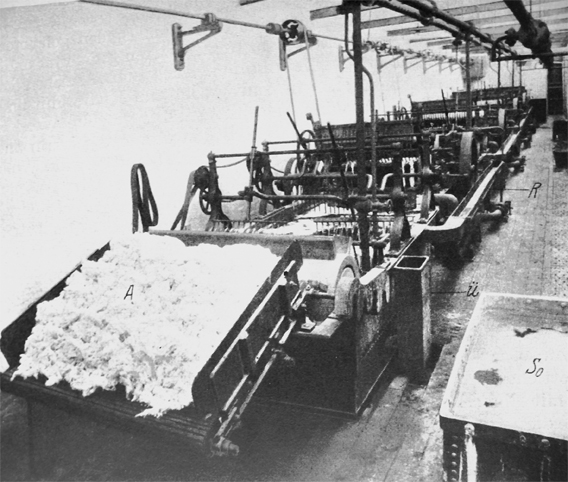 Wollwaschmaschine Leviathan in Betrieb 