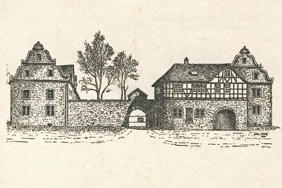 In dem Fachwerkgebäude vor dem Westtor des Messinghofes wohnte der Hüttenvogt. 