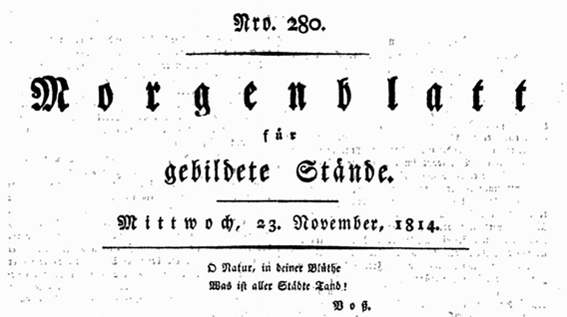 Morgenblatt 3.11.1814 
