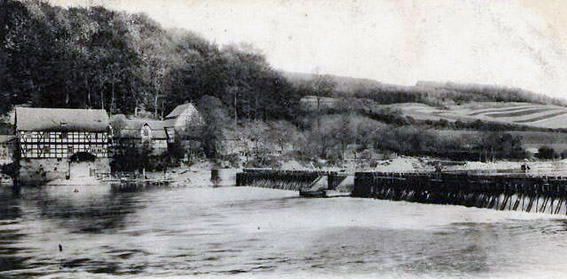 Mühle und Wehr Spiekershausen, 1902 