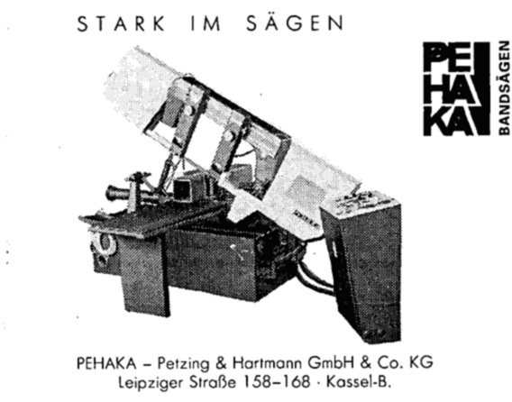 Anzeige der Firma Petzing und Hartmann im Jahr 1993 