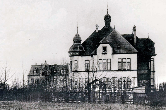 AK des Pfarrhauses in der Pfarrstrasse 34, ~1918 Repräsentatives Gebäude im Stil der Gründerzeit 