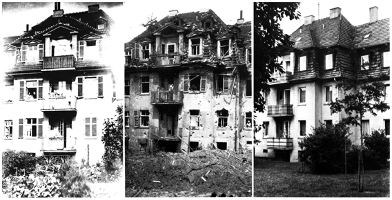 Zerstörte Häuser der Salzmannstraße 1-11/2, 1940 