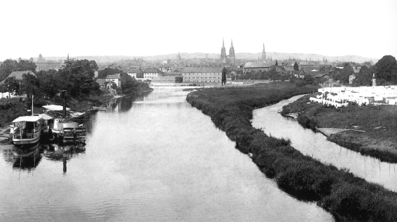 Sandwehrkanal mit Elsa vor Steinwehr 1890 