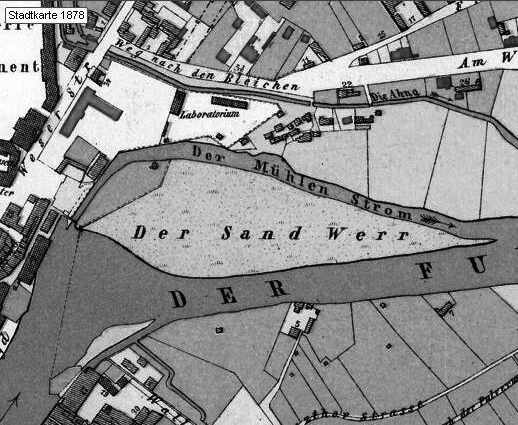 Stadtkarte 1878 Ausschnitt Schleuse 