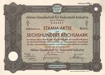 Stammaktie Ferderstahl Industrie 