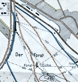 Militärische Karte vom ausgehenden 19. Jahrhundert 