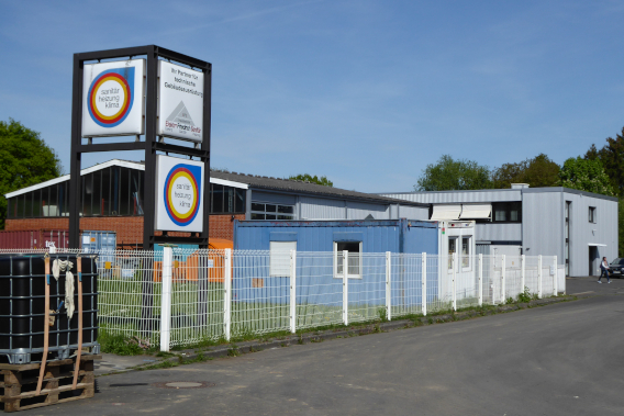 Elektro Friedrich Gelände mit Reklame Schild, Waitzstraße 1 