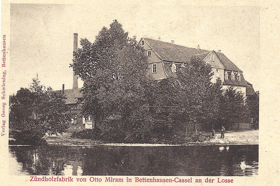 Zuendholzfabrik O. Miram an der Losse gelegen 