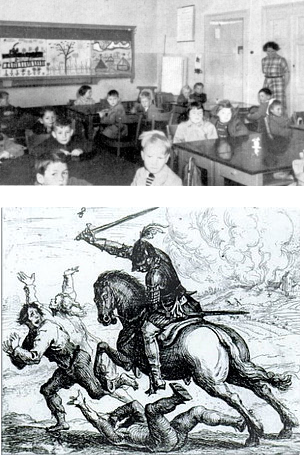 Bild vom 30 jährigen Krieg und einer Schule
