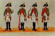 Hessische Jäger in Uniform 