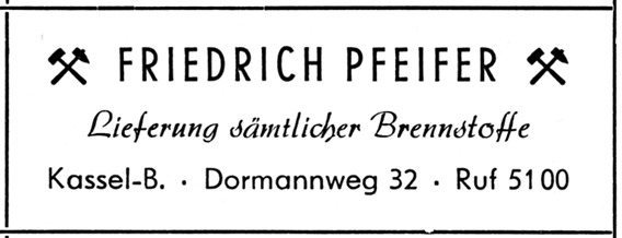 Annonce der Fa. Pfeifer